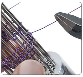 Wire end being trimmed